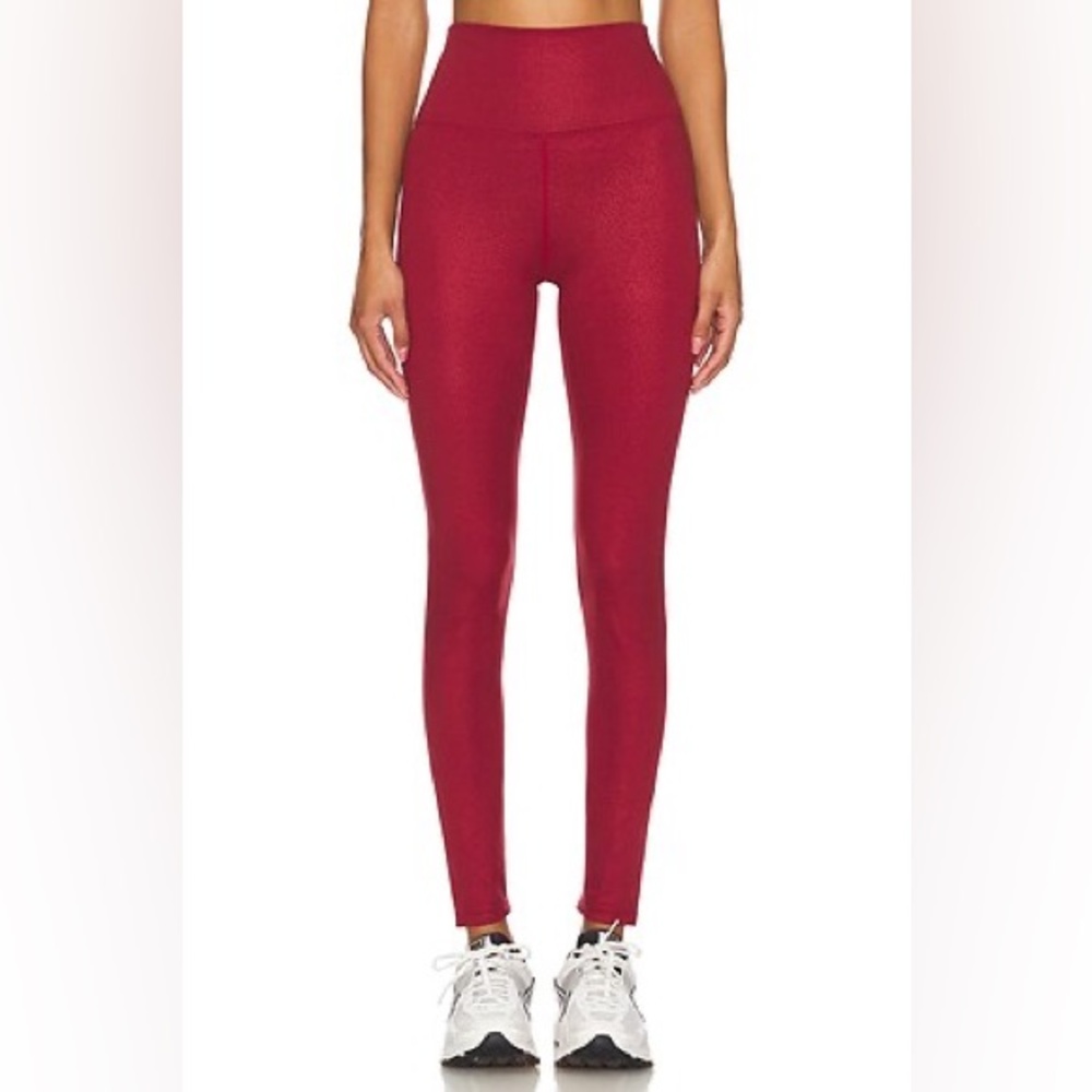 Beach Riot Piper Legging in Merlot Shine Size Small